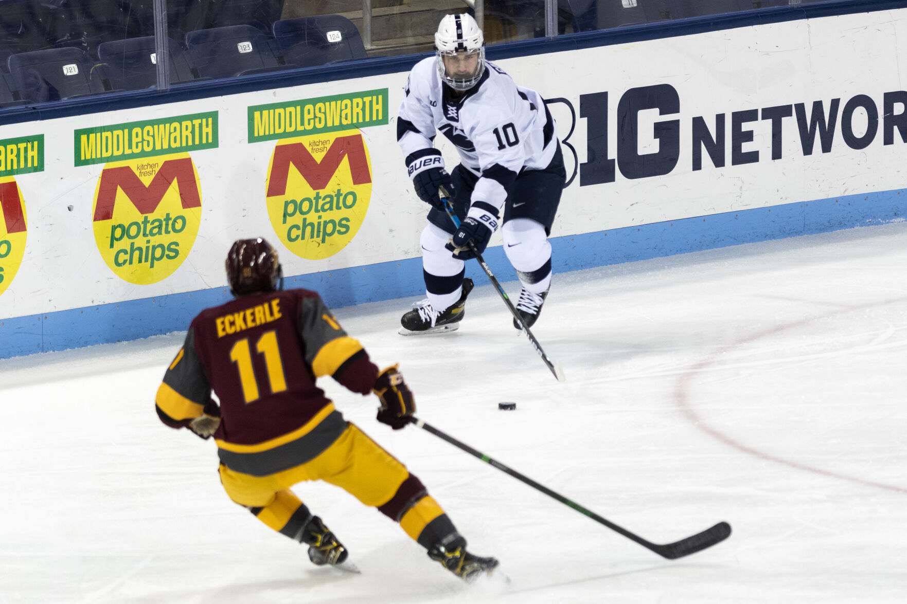 Christian Sarlo Drives the Puck